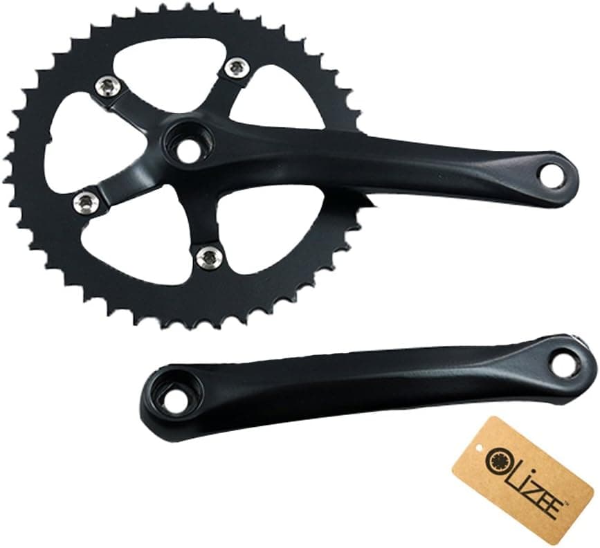 OLizee Multicoloured Single Speed Fixie Road Track Bike Crankset 44T 170mm(Black)