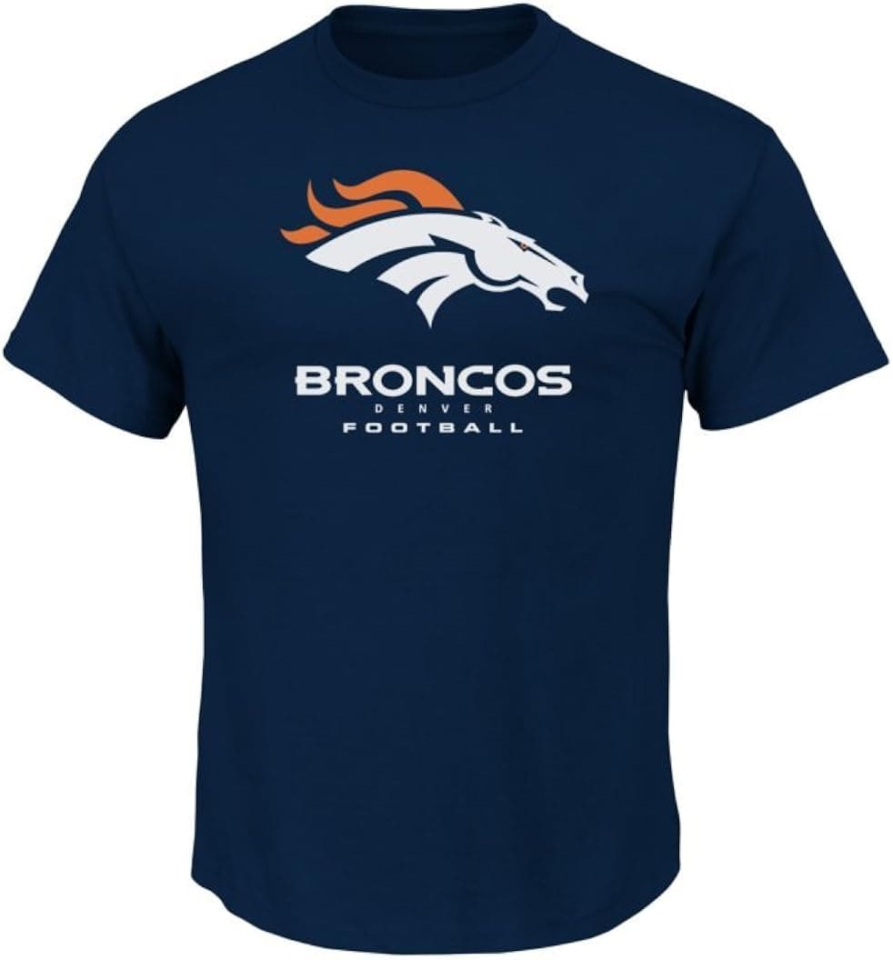 NFL Denver Broncos Men's UP4 Tee, Navy, X-Large