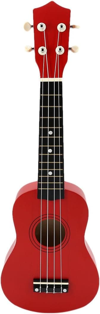 WOLFBUSH Ukulele, 21 Inches Environmental Children Guitar Wooden Ukulele For Adults Kids - Red