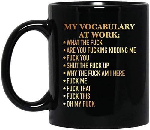 My Vocabulary At Work Ceramic Coffee Mug