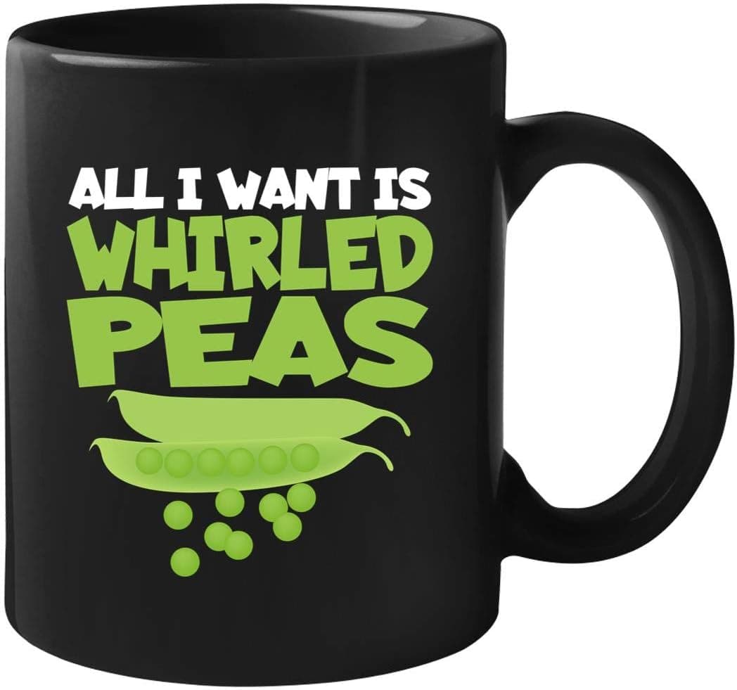 Funny All I Want Is Whirled Peas World Peace Mug 11oz black
