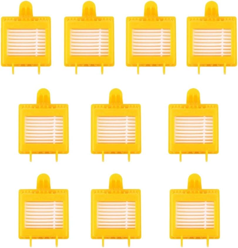 Heaven2017 Set of 10 Filter Clean Replacement Accessory Kit for iRobot Roomba 700 Series 760 770 780 790 - Yellow