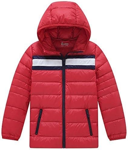 Wantdo Puffer Down Jacket Packable Winter Coat Hooded Kids