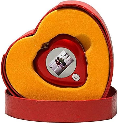Tricod 1.1-Inch Mini Heart-Shaped Digital Photo Frame (Red)