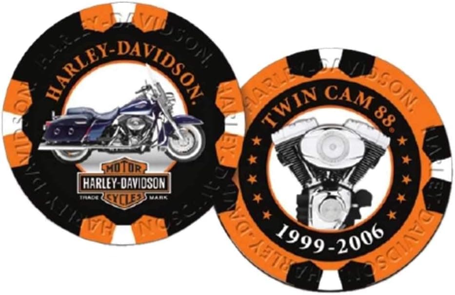 Harley-Davidson Limited Edition Series 8 Poker Chips Pack, Black & Orange 6708