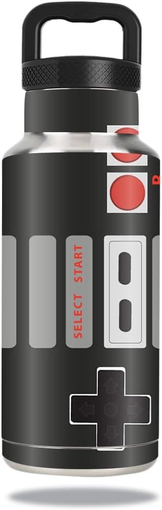 MightySkins Skin Compatible with Ozark Trail Water Bottle 36 oz wrap Cover Sticker Skins Retro Gamer 3