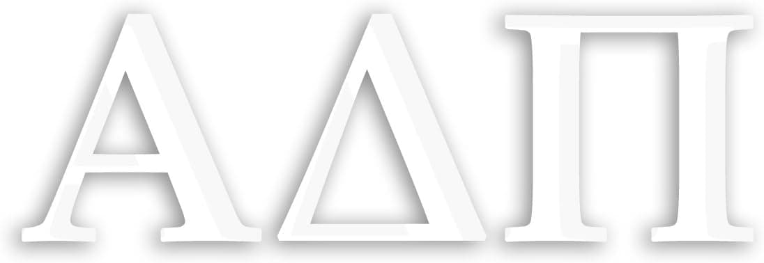 Officially Licensed Alpha Delta Pi 8" x 3" Window Decal - White