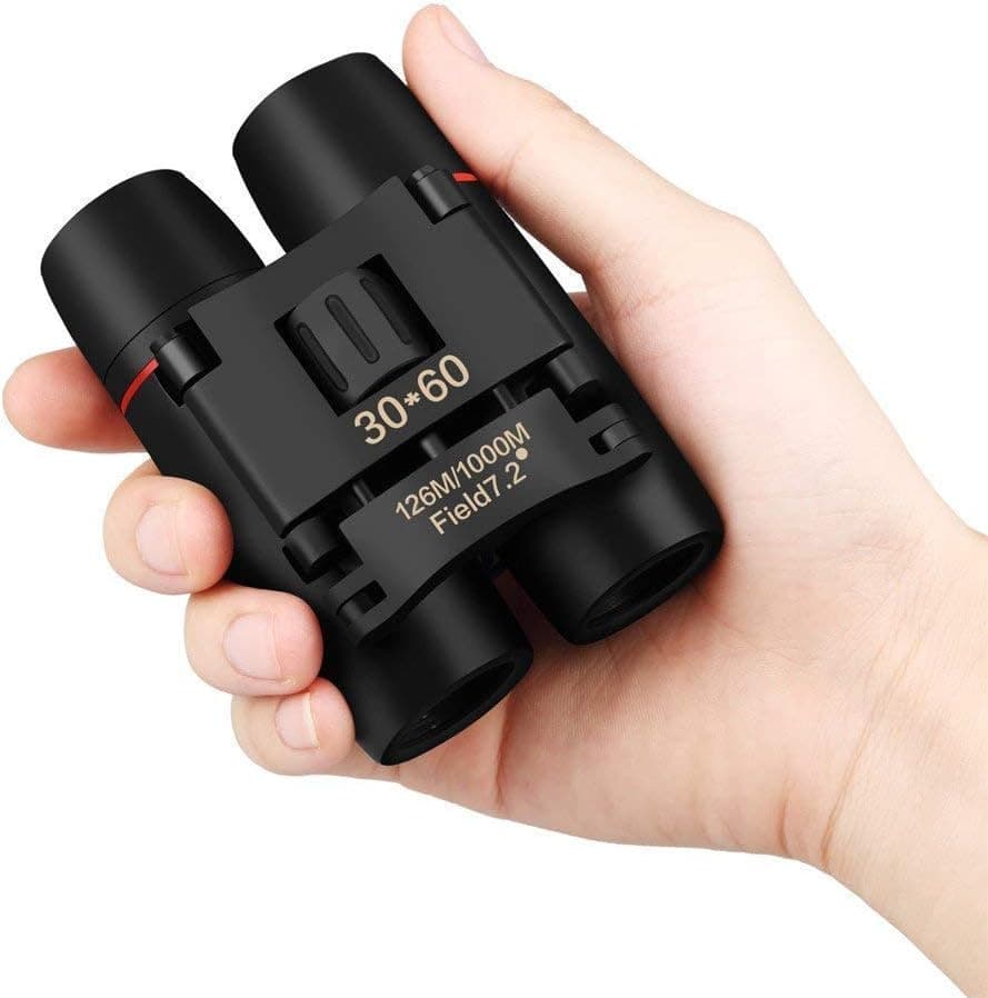 30x60 Compact Binoculars for Adults, NALAKUVARA Lightweight Small Binoculars for Bird Watching, Mini Pocket Folding Weak Low Light Night Vision Binoculars for Hunting Travel Concert Theater Opera Kids