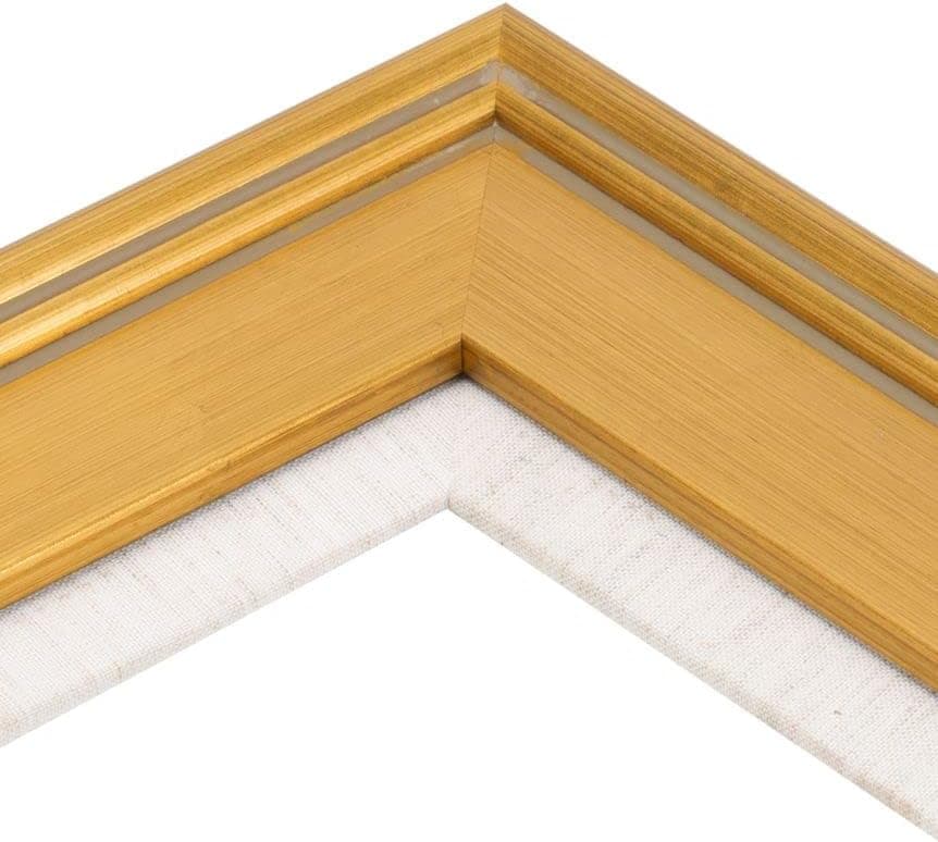 Creative Mark Plein Air Gold Wooden Picture Frame with Linen Liner - 6 x 8