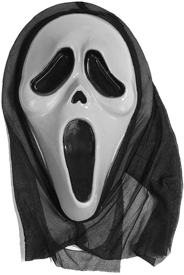 Hainice Halloween Mask Ghost Death Halloween Face Scream Mask for Cosplay Costume Halloween Party Decoration 1PC