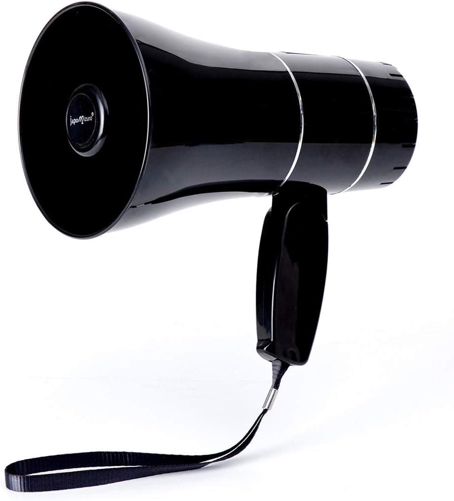 japomizuno Bullhorn Rechargeable Megaphone Speaker with 240's Recording,Siren,U-Disk Player, 800 Yard Range, Rechargeable Battery