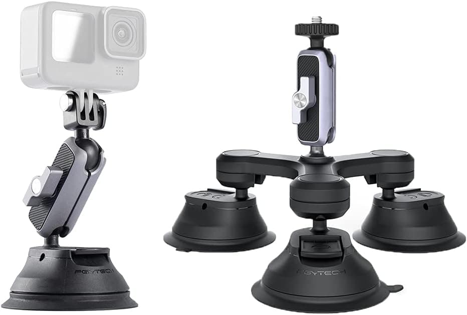 PGYTECH Triple Cup Camera Suction Mount & Suction Cup Mount