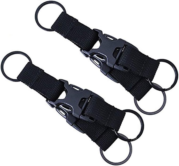 Viriber Tactical Gear Clip Web Standard Key Ring Holder Tactical Key Chain Quick Release Key Ring Compatible with Molle Bags
