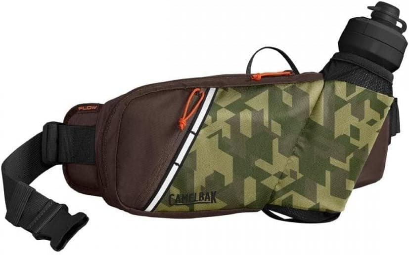 CamelBak Podium Flow Bike Hydration Belt - Easy Access Bottle Pocket - Podium Dirt Series Bottle - Adjustable Waist Buckle - Secure Zipper Pocket - Riding Belt - 21 Ounce