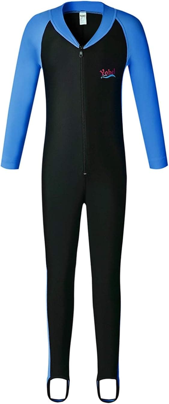 BIKMAN Long Sleeve Sunsuit Girls and Boys Sun Protection One Piece Swimsuit