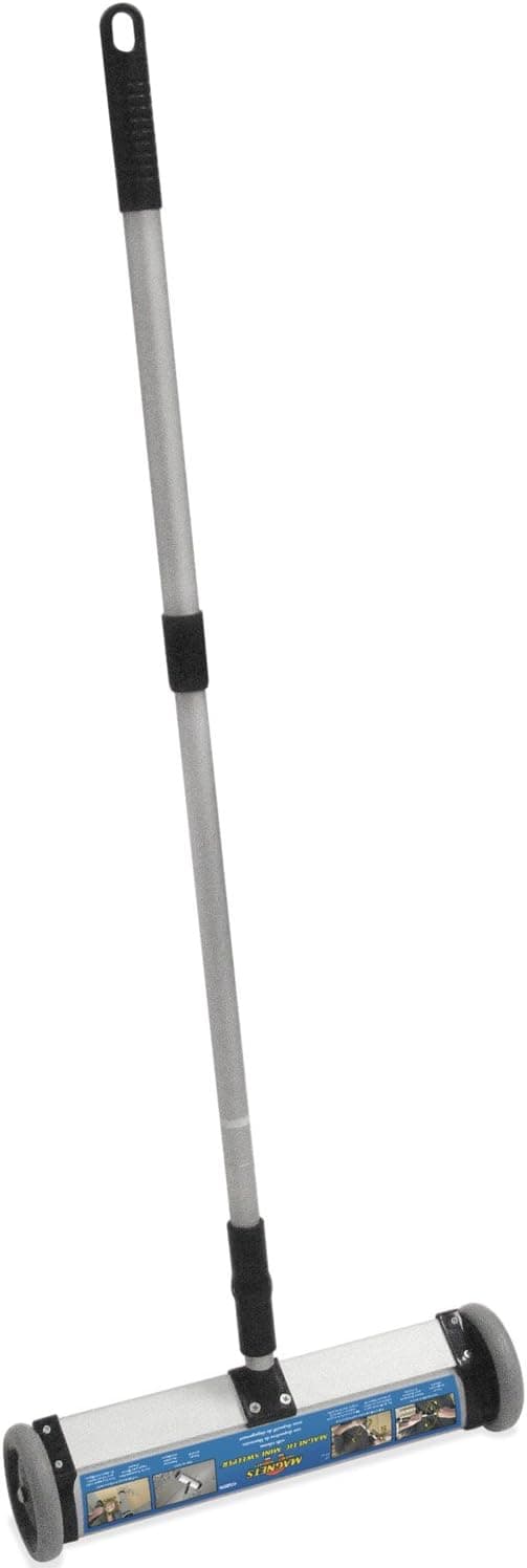 Master Magnetics Magnet Sweeper Mini Push-Type with Release, 13" Sweeping Width, Telescoping Handle, 1 Each, Part No. 07294