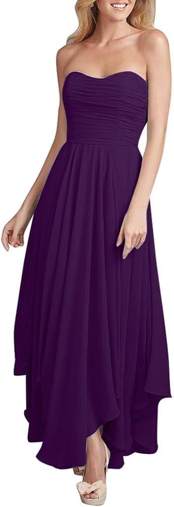 Yougao Women's Chiffon Bridesmaid Dresses Long Evening Party Dress