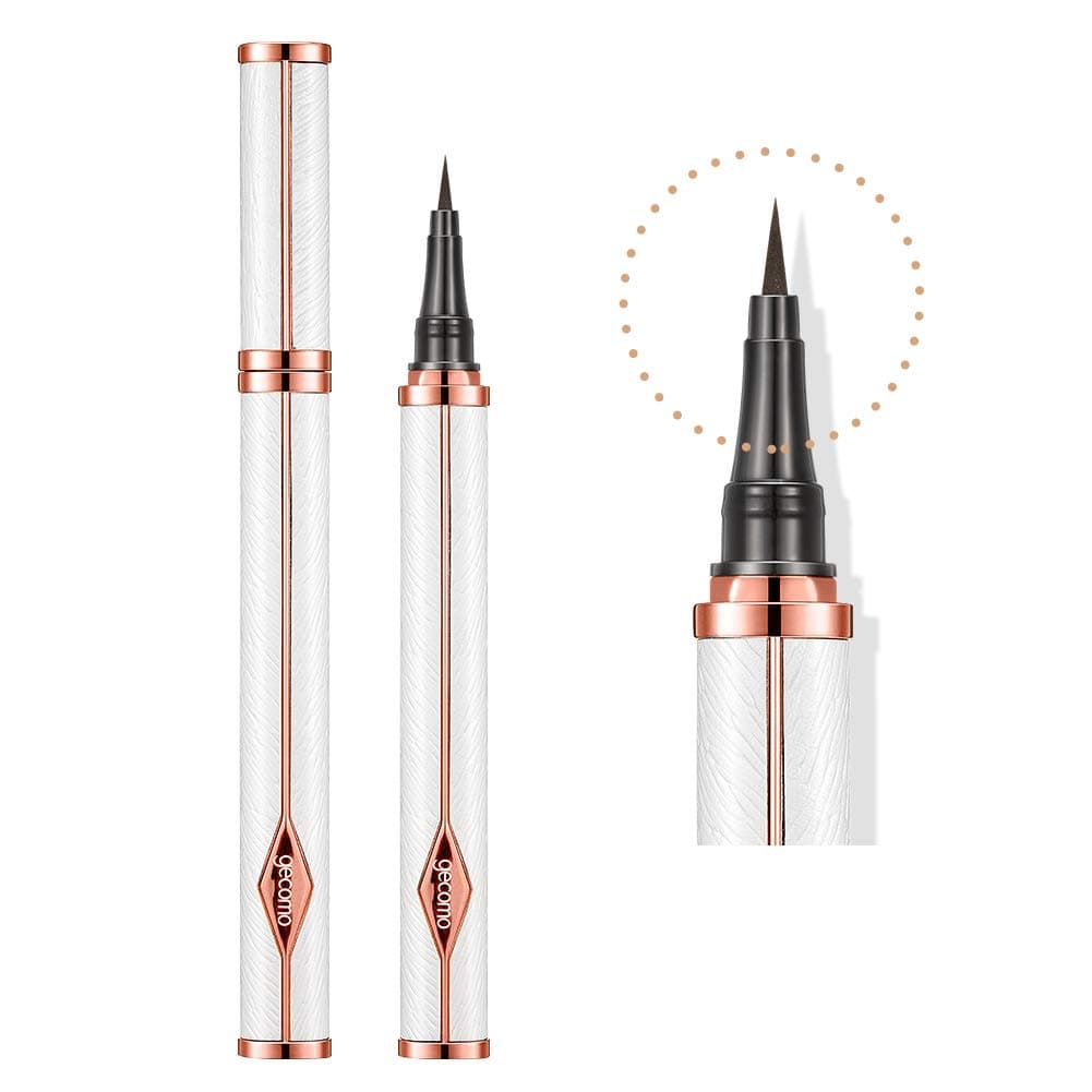 GECOMO Lambskin Eyeliner, Brown Eyeliner, Liquid Eyeliner, Eye Liners for Women, 24 Hours Waterproof Eye Liner