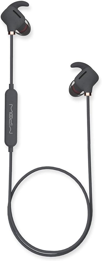 MIPOW VoxTube 800 Hands-Free Wireless Bluetooth 4.1 Sports Headset with Microphone and in-Ear Earbuds, Sweat Resistant and Noise Canceling Bluetooth Headphone - Gray