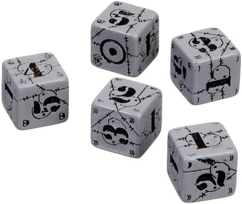 Axis & Allis - United Kingdom Dice: Gray/Black (5) Board Game