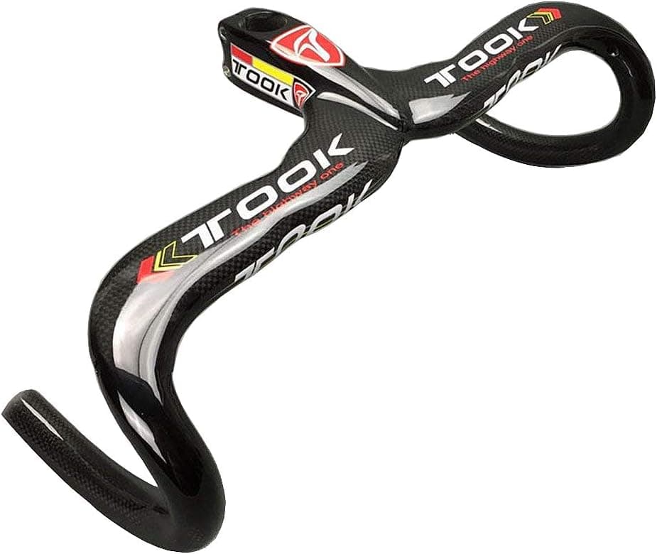 IRON JIA'S Bicycle Handlebar Carbon Fiber Lightweight Bicycle Accessories Road Parts Integrated Black Handlebar
