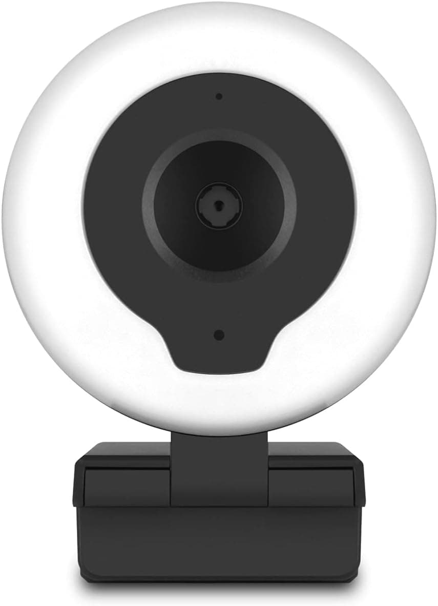 Aluratek 2K HD Ring Light Webcam with Auto Focus w/Tripod
