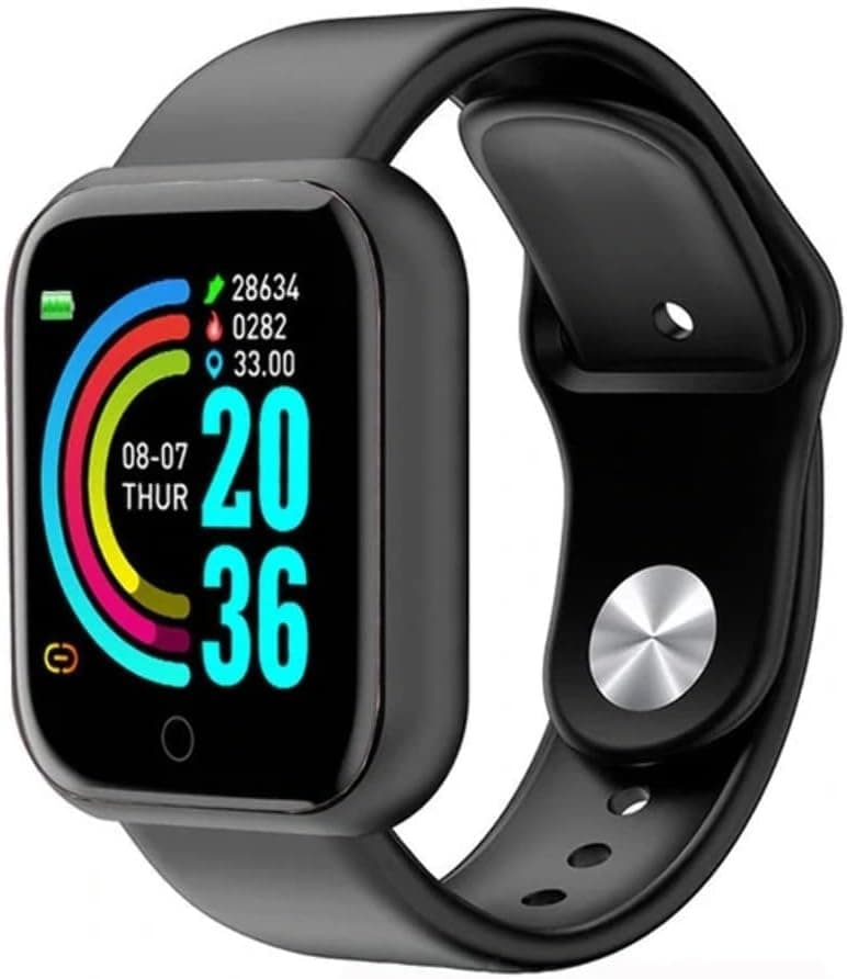 Balinista D20 Pro Smart Watch Y68 Bluetooth Fitness Tracker Sports Watch for Android/IOS Black
