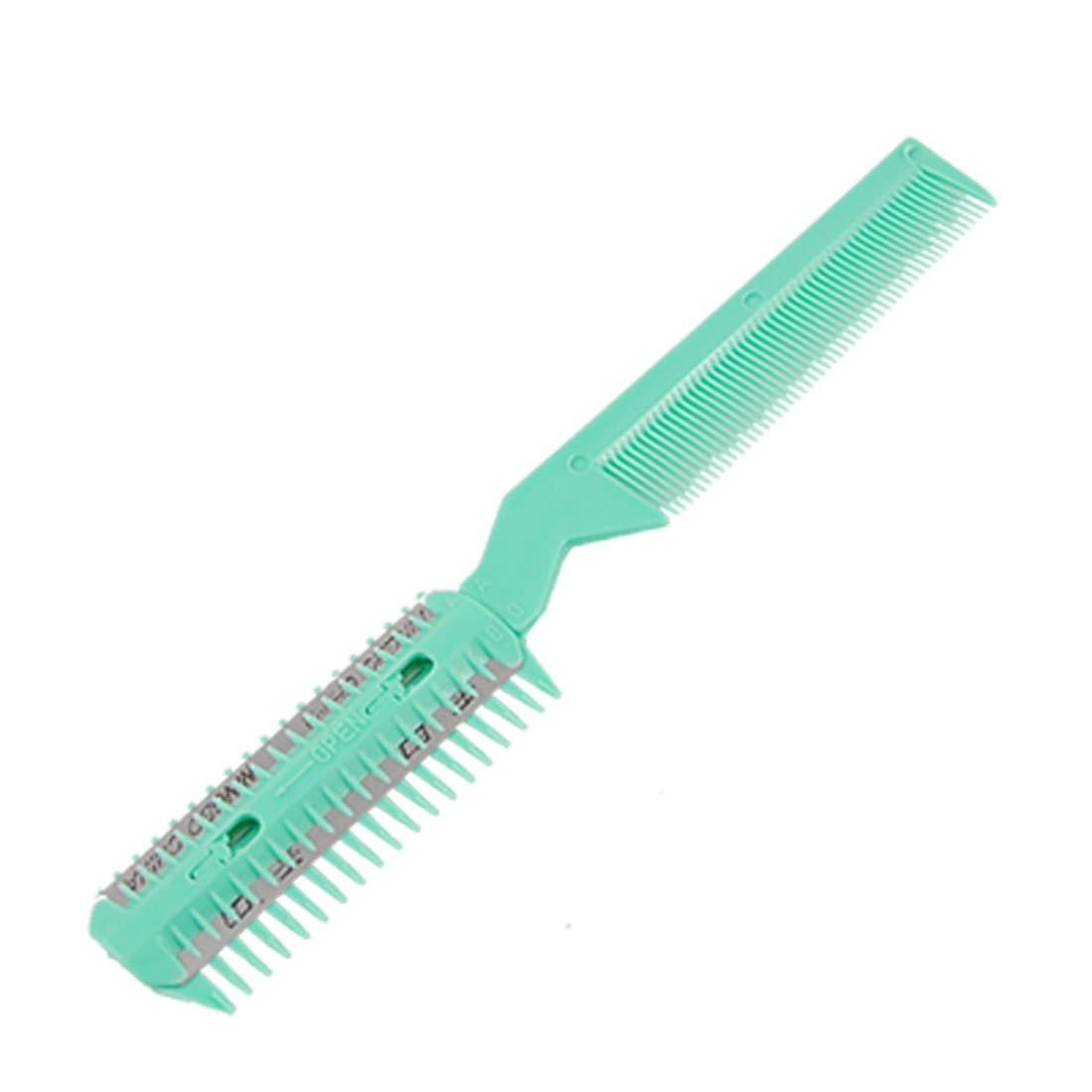 SODIAL(R) Green Plastic Comb w 2 Pcs Hair Cutting Trimmer Razor
