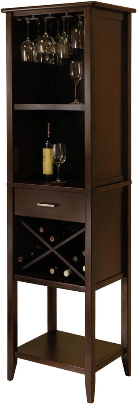 Winsome Wood 94822 Palani Cappuccino Wine Tower