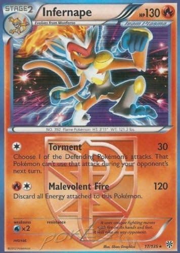Pokemon - Infernape (17) - Black and White Plasma Storm - Holo
