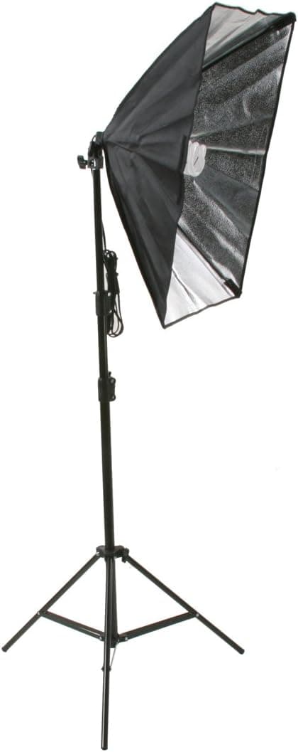 ePhoto Photograpy 3 Softbox Continuous Lighting Kit 3pcs 6 x 9 ft Muslins, Background Support Stand Kit Case HS360BWG
