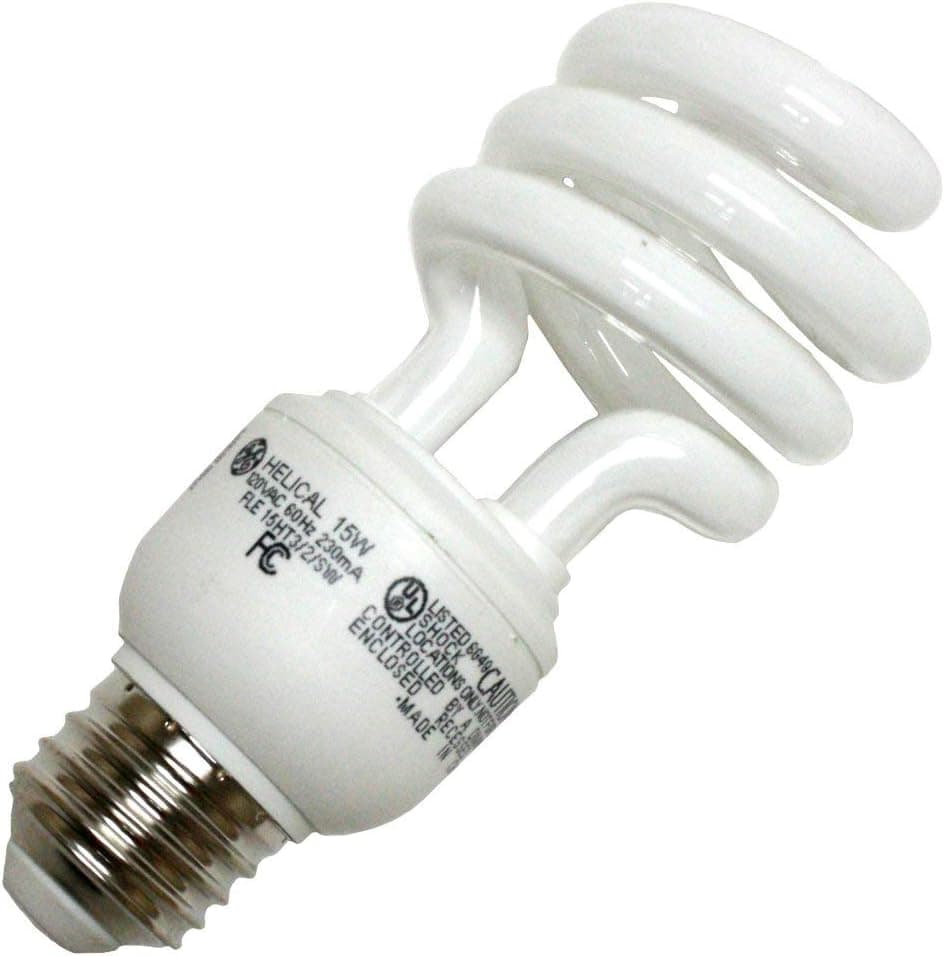 GE 15831 - FLE15HT3/2/827 Twist Medium Screw Base Compact Fluorescent Light Bulb