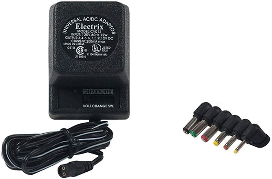 UL 300 mA Universal AC-DC Adapter 12V 9V 7.5V 6V 4.5V 3V