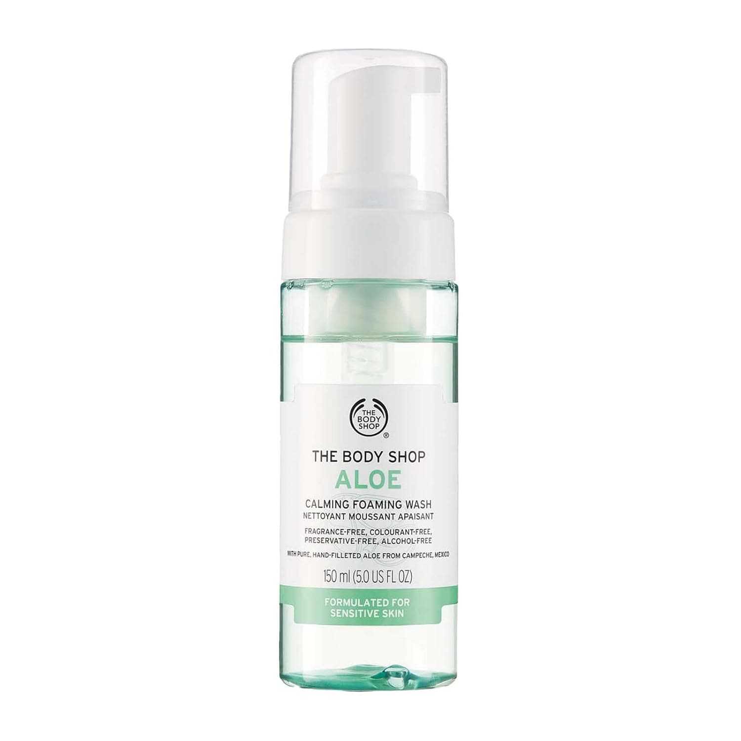 The Body Shop Aloe Calming Foaming Wash – Gently Cleanses Sensitive Skin – Vegan – 5.0 oz