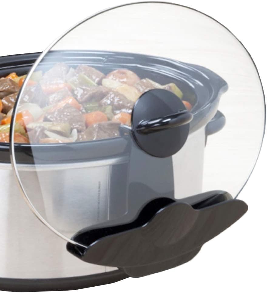 Lid Pocket Slow Cooker Lid Holder | Fits Most Slow Cookers | Hands-Free Design Keeps Countertops Clean | Unique Crock Pot Kitchen Pot Organizer | Works With Most Crocks