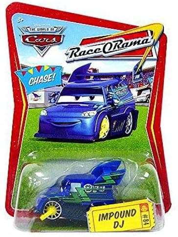 Disney / Pixar CARS Movie 155 Die Cast Car Series 4 RaceORama Impound DJ Chase Piece!