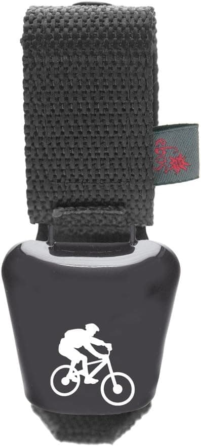 ebos Alpenhupe - Bike Bell | a Cowbell as a Bike Bell | Bike Accessory | knog Bike Bell | Various Designs & Colours | one-Handed Operation | Suitable for All Bikes | Weatherproof