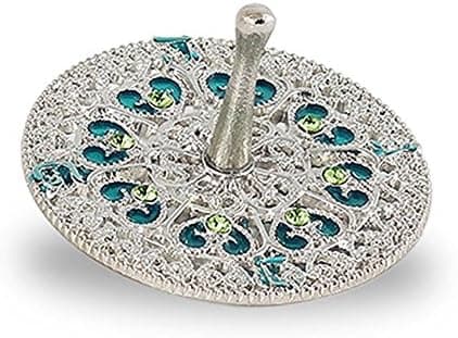 Zion Judaica Silver Plated Collectors Dreidel - Hearts