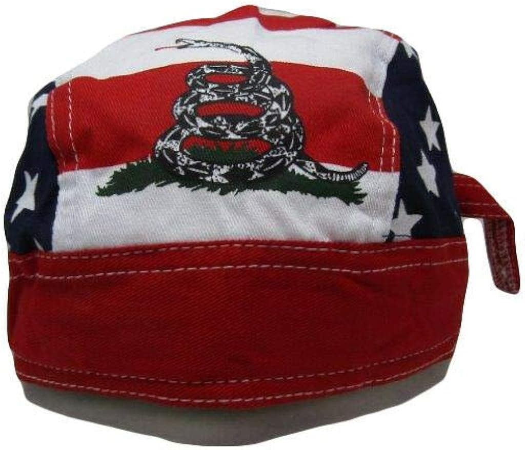 Don't Tread On Me Gadsden USA American Flag Do Rag Doo Rag Skull Cap Head Wrap