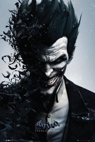 POSTER STOP ONLINE Batman Arkham Origins - Gaming Poster (The Joker/Bats) (Size 24" x 36") (Poster & Poster Strip Set)