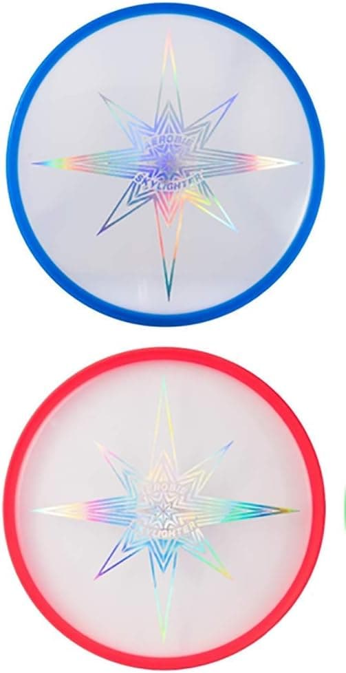 Aerobie Skylighter Lighted Flying Disc Frisbee – Bright LED Lights for Night Flights (Colors May Vary)