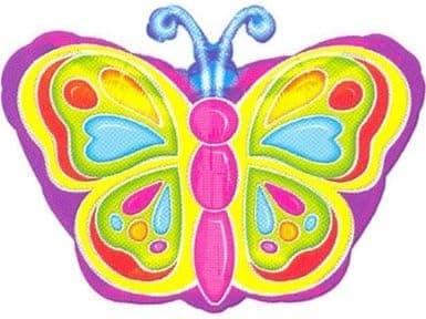 Bright Butterfly Balloon - 18 Inch Foil Mylar Butterfly Balloon