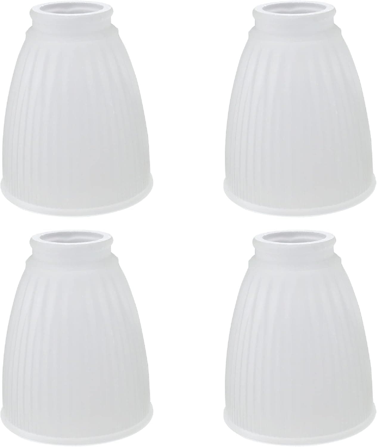 Aspen Creative 23037-4 Transitional Style Replacement Frosted Ribbed Glass Shade