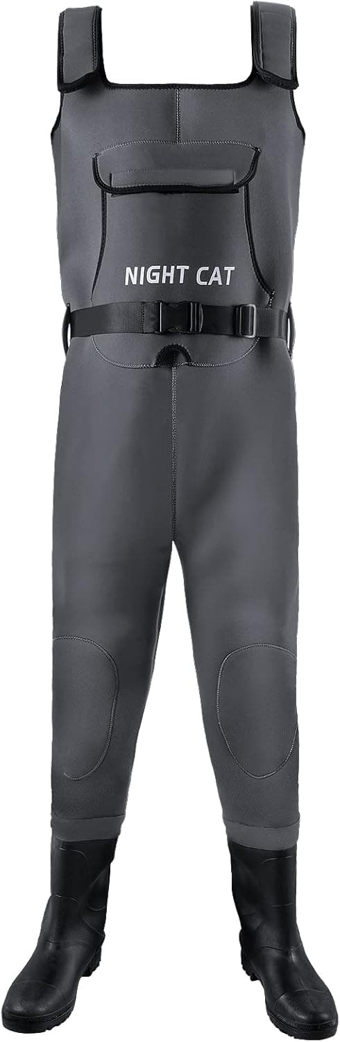 Night Cat Fishing Wader for Men Women Waterproof Hunting Chest Wader with Boots Belt Breathable Lightweight