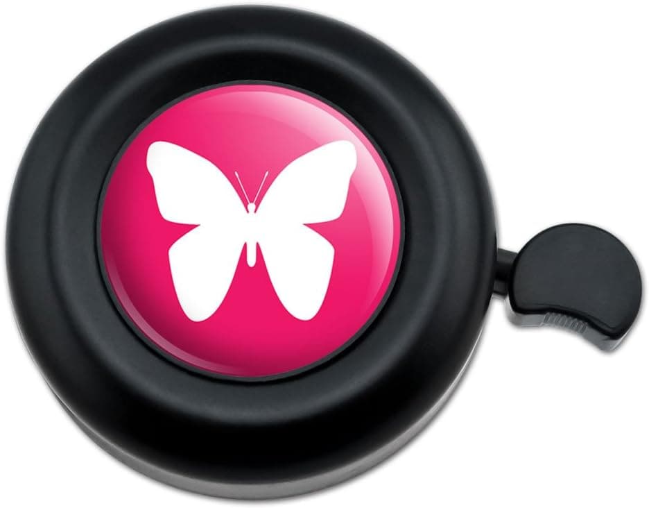 Graphics and More Butterfly Hot Pink Bicycle Handlebar Bike Bell