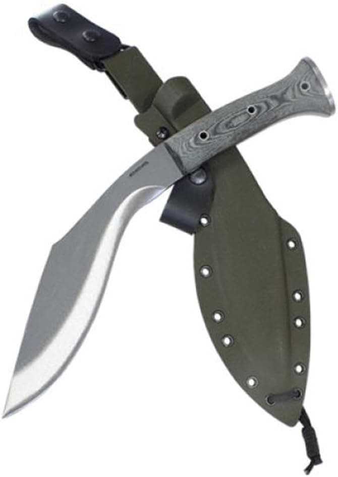 Condor Tool & Knife, K-Tact Kukri Knife Army Green, 10in Blade, Micarta handle with Sheath