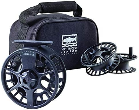 Waterworks-Lamson Liquid 3.5 3-Pack (ONE 7/8WT Reel and Two Extra SPOOLS) with Carrying CASE