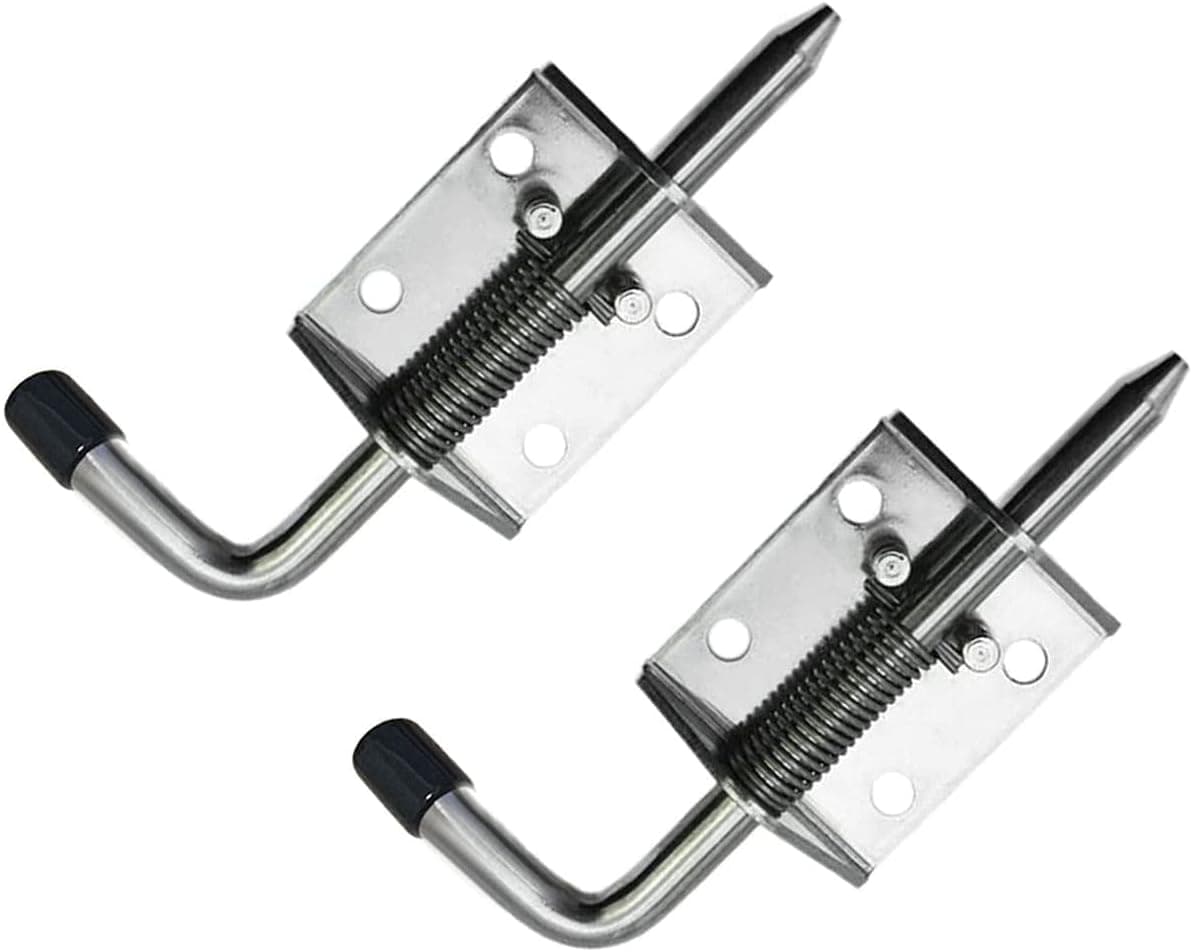 BANCHELLE Spring Latch Pin Shed Latch 304 Durable Stainless Steel for Door Gate Van Container (2 Pieces, 136 mm)