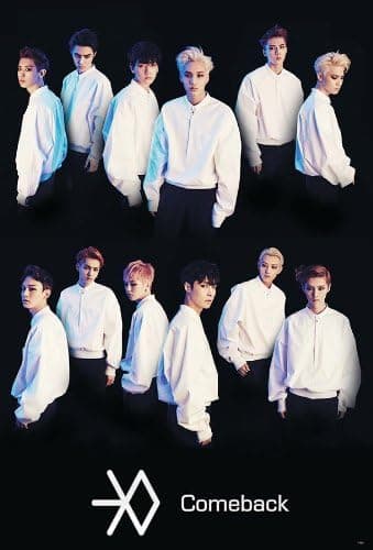 O-7490 EXO Group "Overdose" K-pop Music, Korean Boy Band Poster - Rare New - Image Print Photo 24x35