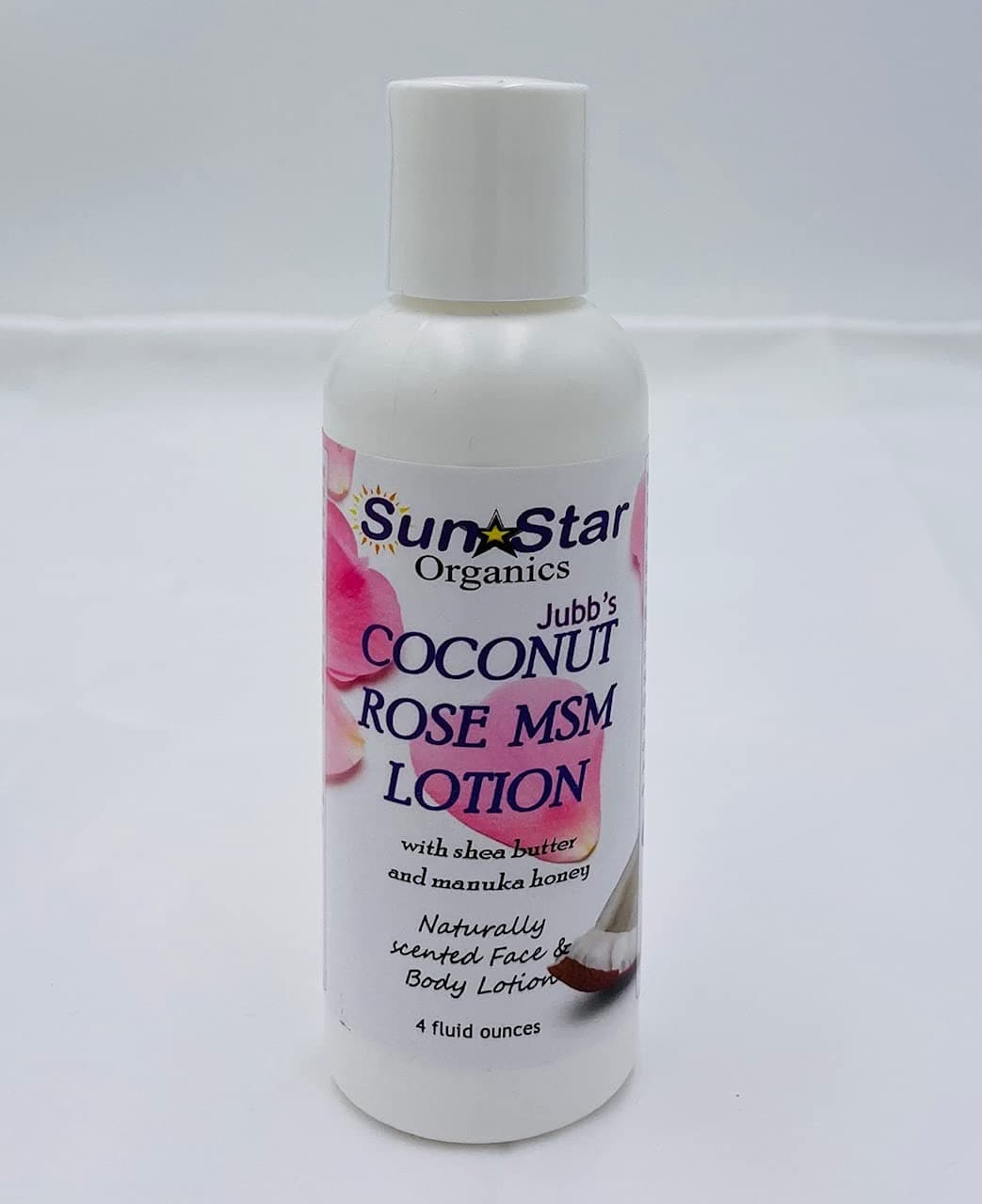 Sun Star Organics MSM Lotion - Coconut Rose 4oz